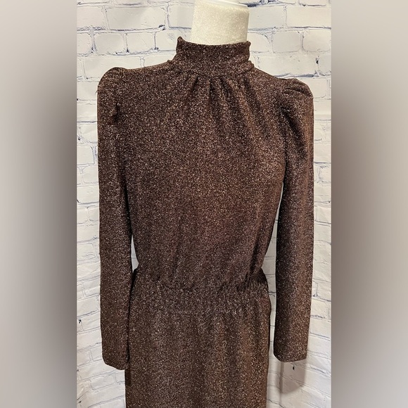 Ryegrass Long Sleeve Mock Neck Knit Dress Black SZ medium - Picture 5 of 10